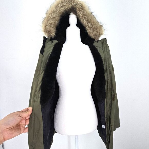 Eddie Bauer Superior Winter Down Parka Jacket Kids Size XXL (14/16) SAge Olive G - Picture 4 of 10